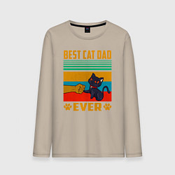 Мужской лонгслив Лучший кошачий батя на свете