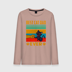 Мужской лонгслив Лучший кошачий батя на свете
