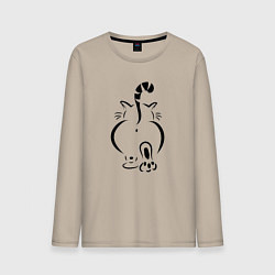 Мужской лонгслив Очень-очень важный кот