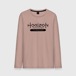 Лонгслив хлопковый мужской Horizon forbidden west - logo, цвет: пыльно-розовый