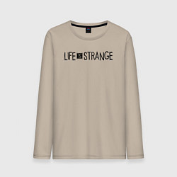 Лонгслив хлопковый мужской Life Is Strange Game logo, цвет: миндальный