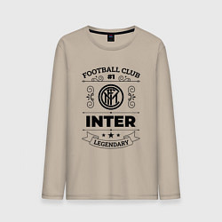 Лонгслив хлопковый мужской Inter: Football Club Number 1 Legendary, цвет: миндальный
