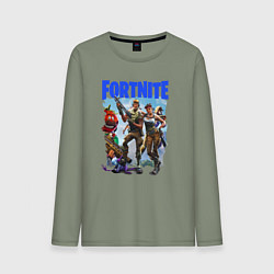 Лонгслив хлопковый мужской FORTNITE ПЕРСОНАЖИ ИГРЫ, цвет: авокадо