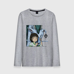 Лонгслив хлопковый мужской Haku & Sen, цвет: меланж