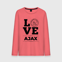 Лонгслив хлопковый мужской Ajax Love Классика, цвет: коралловый