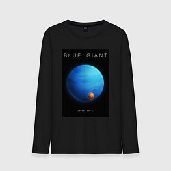 Лонгслив хлопковый мужской Blue Giant Голубой Гигант Space collections, цвет: черный