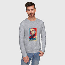 Лонгслив хлопковый мужской Kanye - Hip Hop, цвет: меланж — фото 2