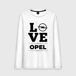 Лонгслив хлопковый мужской Opel Love Classic, цвет: белый