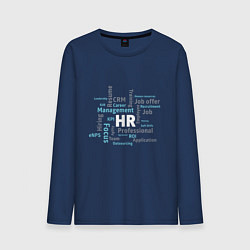 Лонгслив хлопковый мужской HR terms, цвет: тёмно-синий