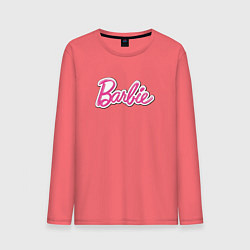 Лонгслив хлопковый мужской Barbie logo, цвет: коралловый