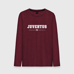 Лонгслив хлопковый мужской Juventus Football Club Классика, цвет: меланж-бордовый