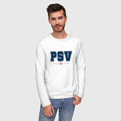 Лонгслив хлопковый мужской PSV FC Classic, цвет: белый — фото 2