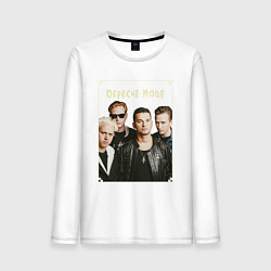 Лонгслив хлопковый мужской Keep Calm and Enjoy the Silence - Depeche Mode, цвет: белый