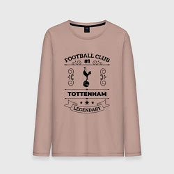 Лонгслив хлопковый мужской Tottenham: Football Club Number 1 Legendary, цвет: пыльно-розовый
