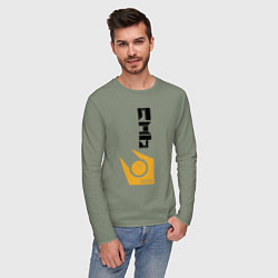 Лонгслив хлопковый мужской Half life - city17, цвет: авокадо — фото 2
