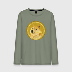 Мужской лонгслив Иронизирующая монета с Доге