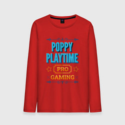 Лонгслив хлопковый мужской Игра Poppy Playtime pro gaming, цвет: красный