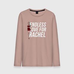 Лонгслив хлопковый мужской Endless love for Rachel, цвет: пыльно-розовый