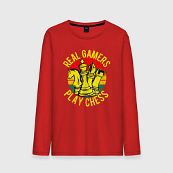 Мужской лонгслив Настоящие геймеры играют в шахматы