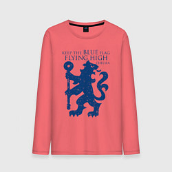 Лонгслив хлопковый мужской FC Chelsea Lion, цвет: коралловый