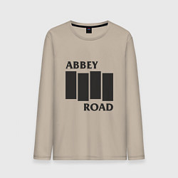Лонгслив хлопковый мужской Abbey Road - The Beatles, цвет: миндальный