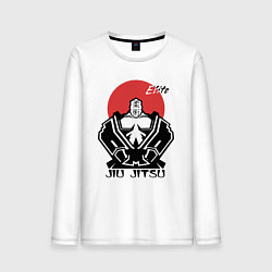 Мужской лонгслив Jiu Jitsu red sun logo