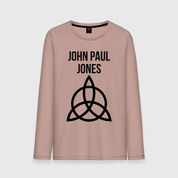 Лонгслив хлопковый мужской John Paul Jones - Led Zeppelin - legend, цвет: пыльно-розовый