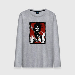 Лонгслив хлопковый мужской Punk is not a crime, цвет: меланж