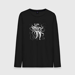 Лонгслив хлопковый мужской Octopusnaut, цвет: черный