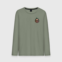 Лонгслив хлопковый мужской Pudge Butcher of Dota 2, цвет: авокадо