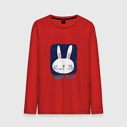 Лонгслив хлопковый мужской Funny - Bunny, цвет: красный