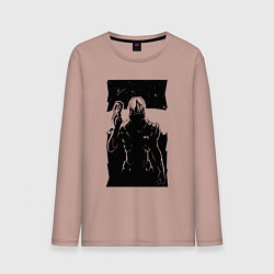 Лонгслив хлопковый мужской Mass Effect N7 - Warrior, цвет: пыльно-розовый