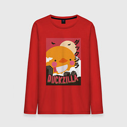 Мужской лонгслив Утка Годзилла