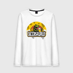 Мужской лонгслив Динозавр с пивом-Beersaurus