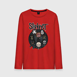 Лонгслив хлопковый мужской Slipknot art fan, цвет: красный