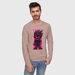 Лонгслив хлопковый мужской Пёс теннисист, цвет: пыльно-розовый — фото 2