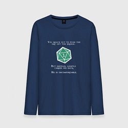 Лонгслив хлопковый мужской Подземелья и драконы кости, цвет: тёмно-синий