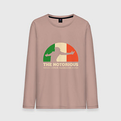 Лонгслив хлопковый мужской The Notorious, цвет: пыльно-розовый