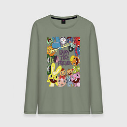 Мужской лонгслив Happy three friends - poster