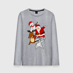 Лонгслив хлопковый мужской Все герои нового года ДЭБуют, цвет: меланж