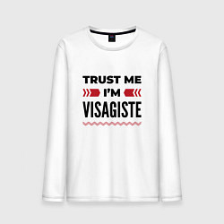 Лонгслив хлопковый мужской Trust me - Im visagiste, цвет: белый