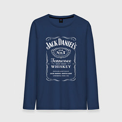 Лонгслив хлопковый мужской Jack Daniels, цвет: тёмно-синий