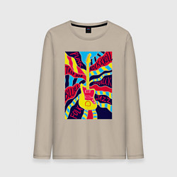 Мужской лонгслив Гитара и стили музыки