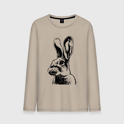 Лонгслив хлопковый мужской Wild rabbit, цвет: миндальный