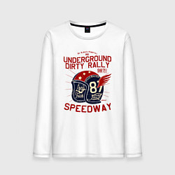 Мужской лонгслив Шлем мотоциклиста с крыльями