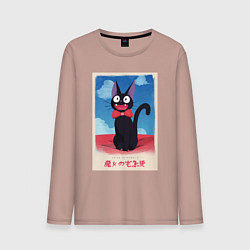 Лонгслив хлопковый мужской Jiji, цвет: пыльно-розовый
