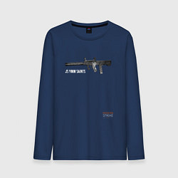 Лонгслив хлопковый мужской JS 9MM SAINTS, цвет: тёмно-синий