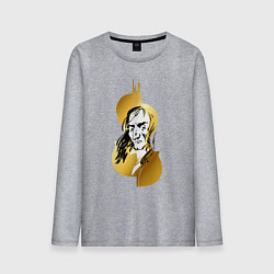 Лонгслив хлопковый мужской Золотая скрипка Паганини, цвет: меланж