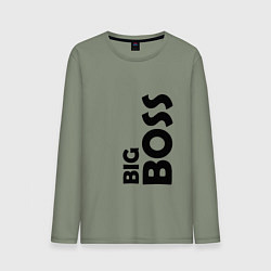 Мужской лонгслив BIG BOSS - темная
