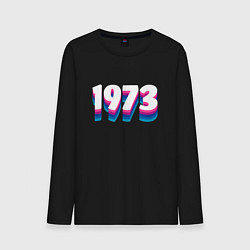 Лонгслив хлопковый мужской Made in 1973 vintage art, цвет: черный